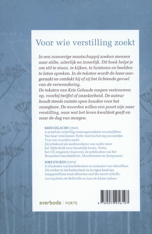 Achterkant van Voor wie verstilling zoekt
