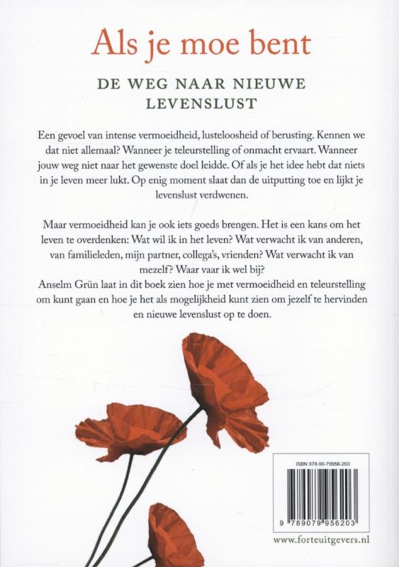 Achterkant van Als je moe bent