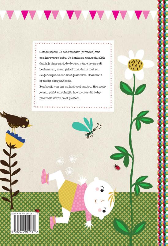 Achterkant van Babyplakboek