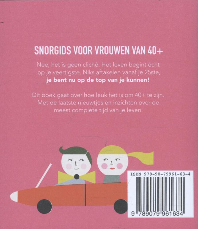 Achterkant van Snorgids voor vrouwen van 40 plus