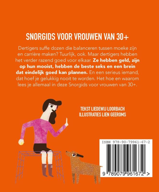Achterkant van Snorgids voor vrouwen van 30 plus
