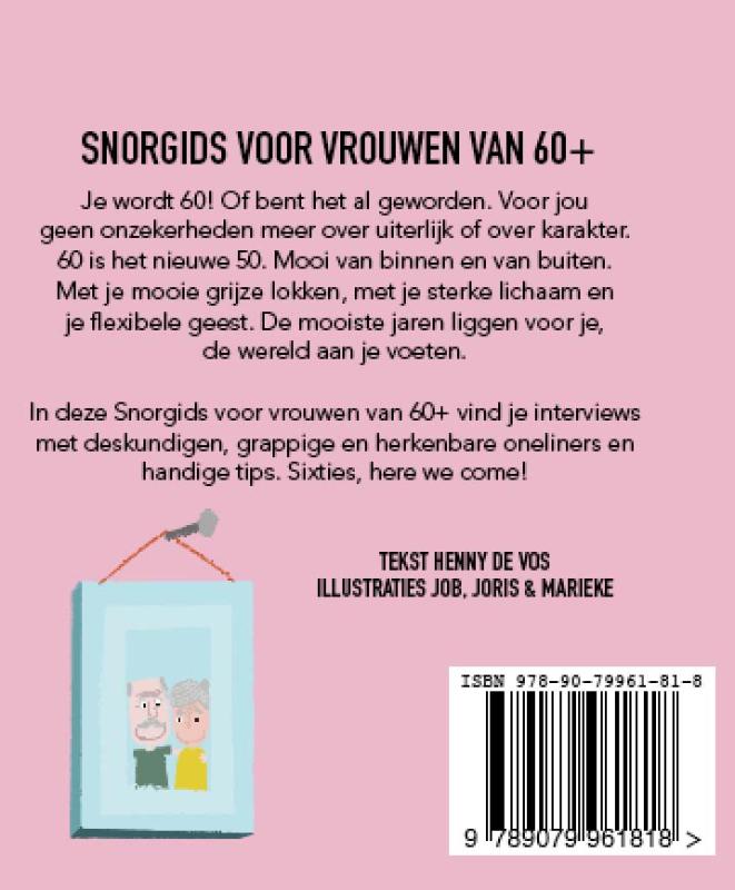 Achterkant van Snorgids voor vrouwen van 60 plus