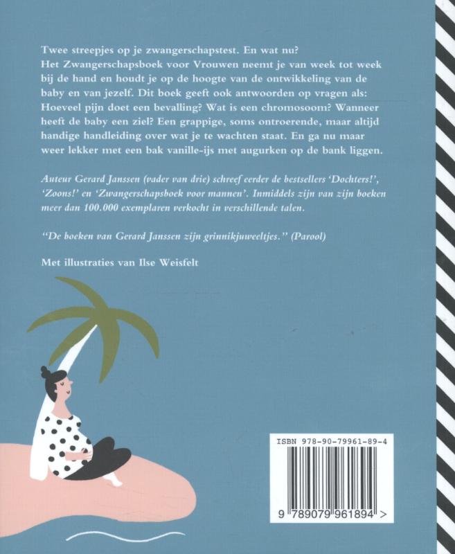 Achterkant van Zwangerschapsboek voor vrouwen