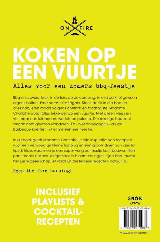 Achterkant van Koken op een vuurtje