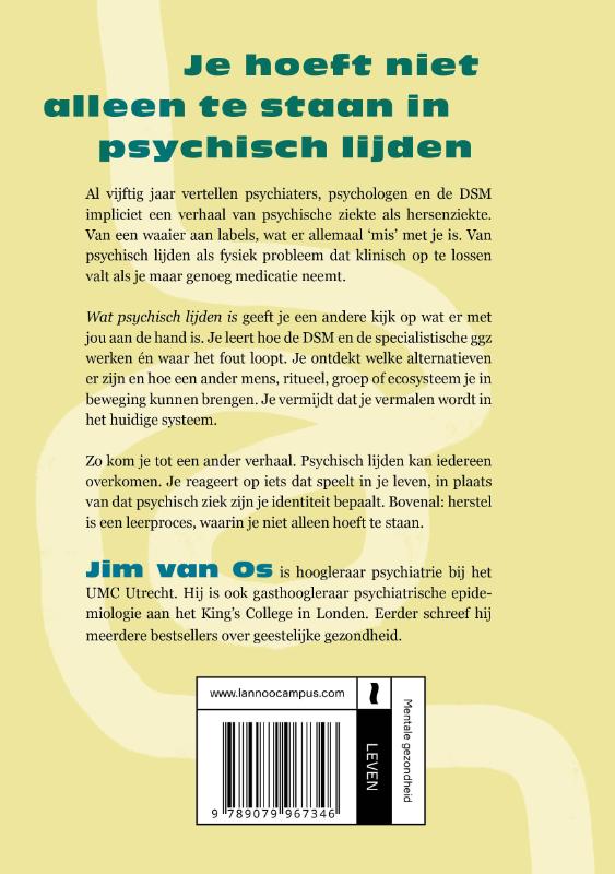 Achterkant van Wat psychisch lijden is