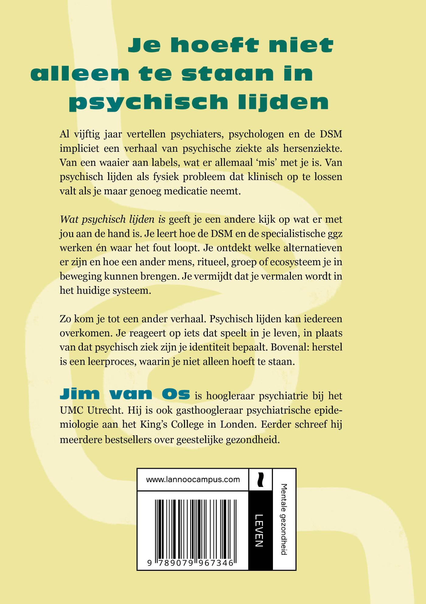 Achterkant van Wat psychisch lijden is