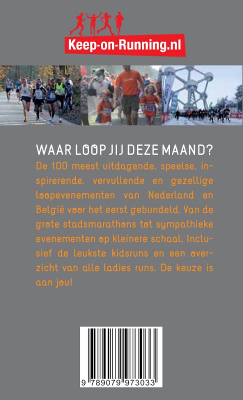 Achterkant van De 100 leukste lopen van Nederland en België