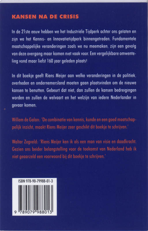 Achterkant van Kansen na de crisis