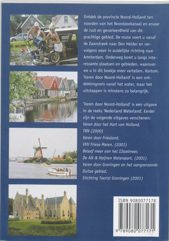 Achterkant van Varen door Noord-Holland