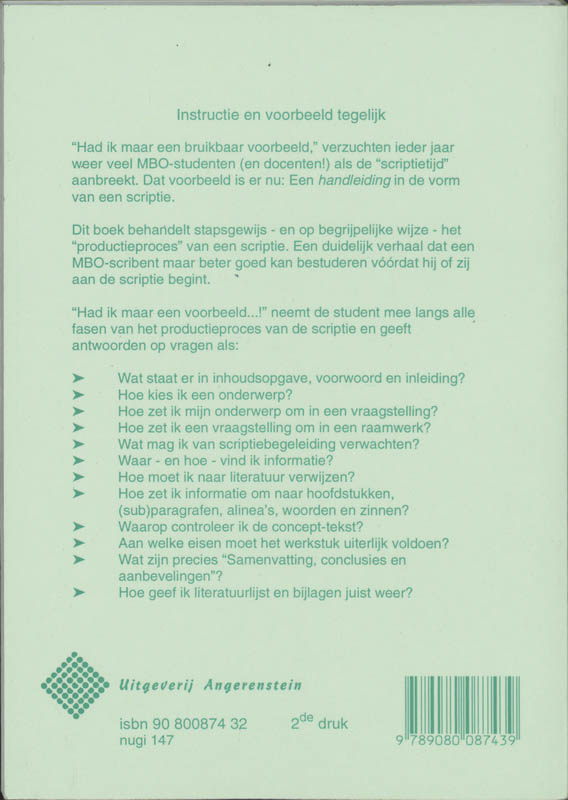 Achterkant van Had ik maar een voorbeeld...!