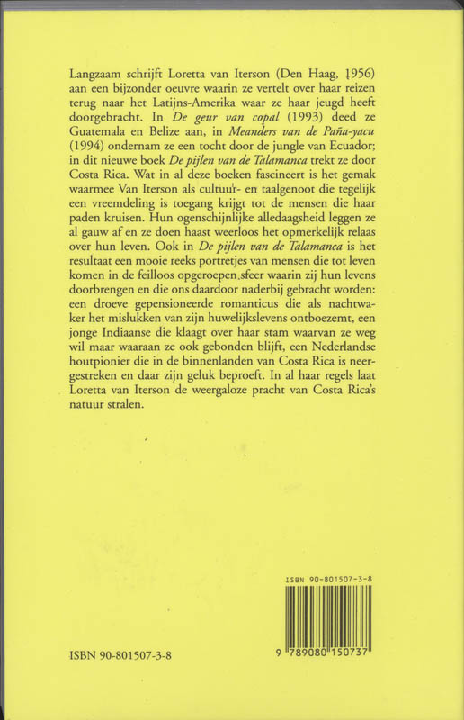 Achterkant van De pijlen van de Talamanca