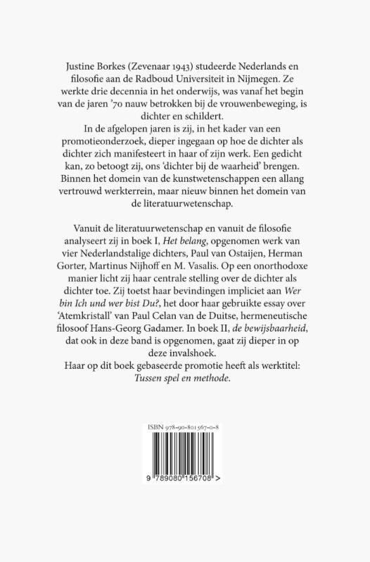 Achterkant van Over de dichter als dichter