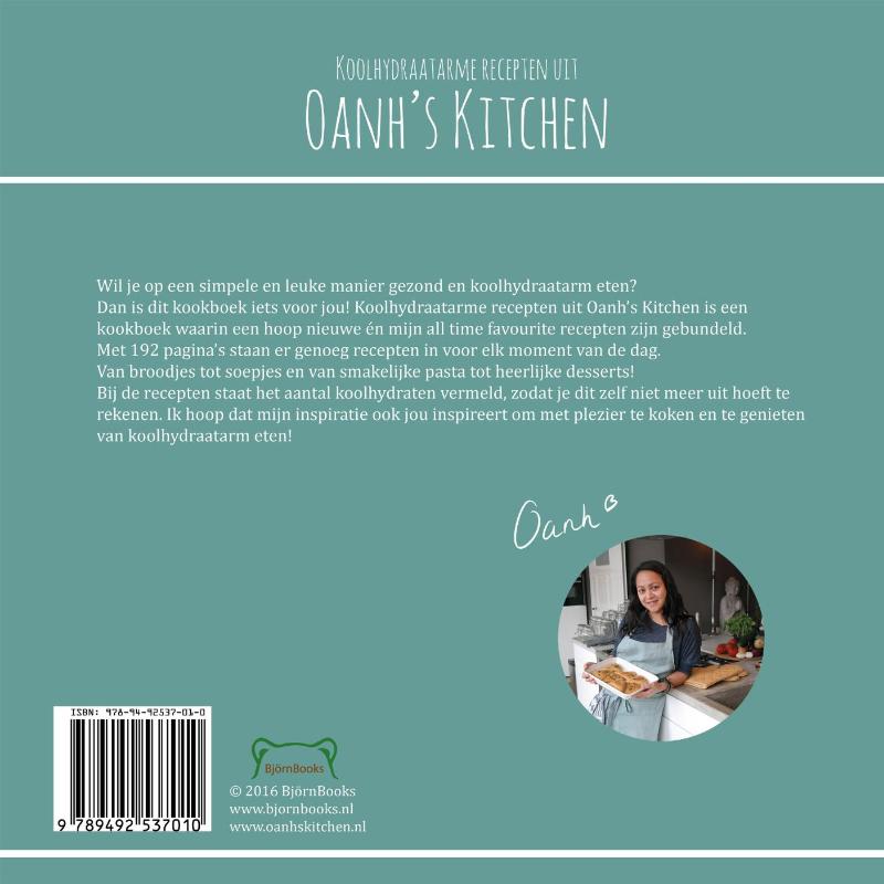 Achterkant van Koolhydraatarme recepten uit Oanh's Kitchen