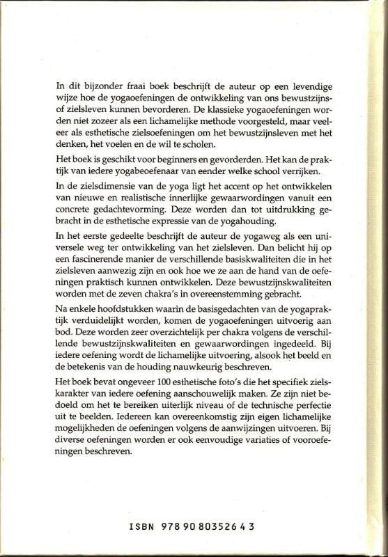 Achterkant van De zielsdimensie van de yoga
