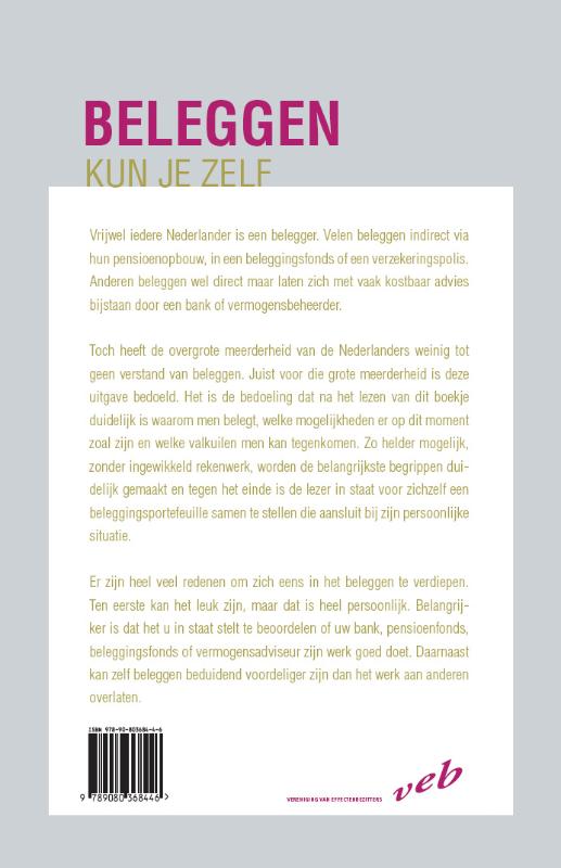Achterkant van Beleggen kun je zelf