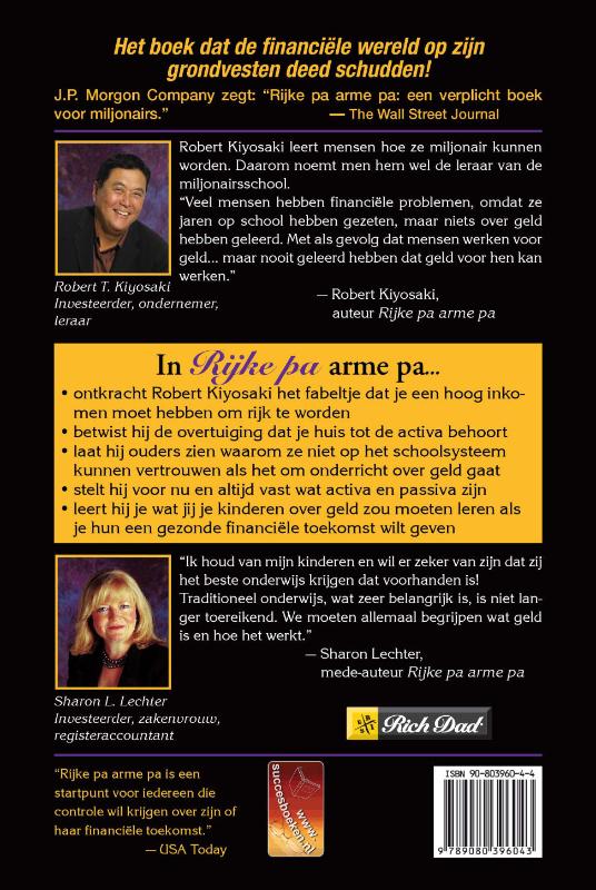 Achterkant van Rijke pa arme pa