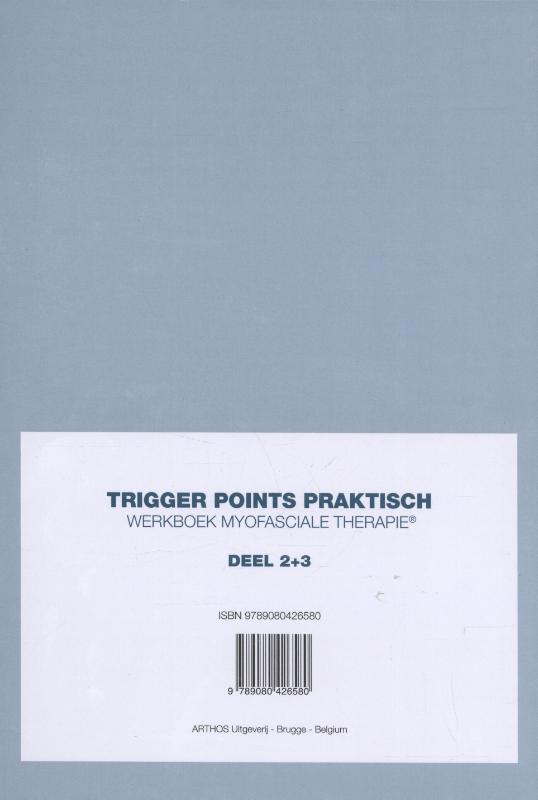 Achterkant van werkboek Myofasciale Therapie
