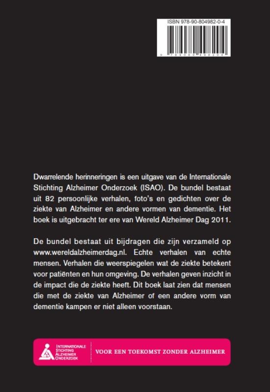 Achterkant van Dwarrelende herinneringen