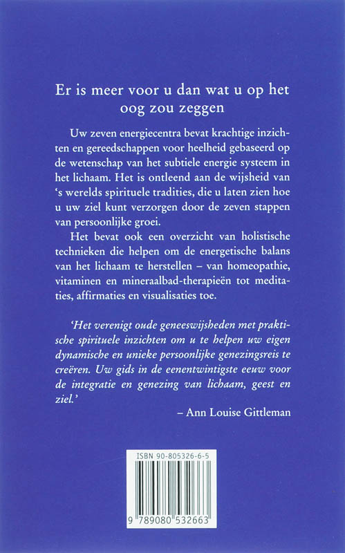 Achterkant van De zeven energie centra
