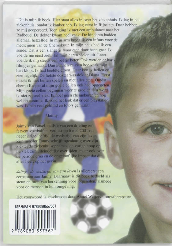 Achterkant van Jaimy - de wedstrijd van zijn leven