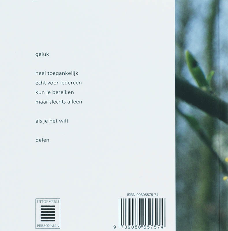 Achterkant van Bundeltje geluk
