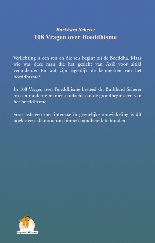 Achterkant van 108 Vragen over Boeddhisme