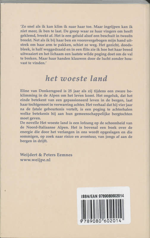 Achterkant van Het woeste land