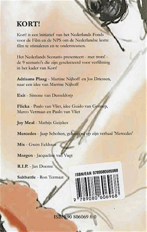 Achterkant van Kort!