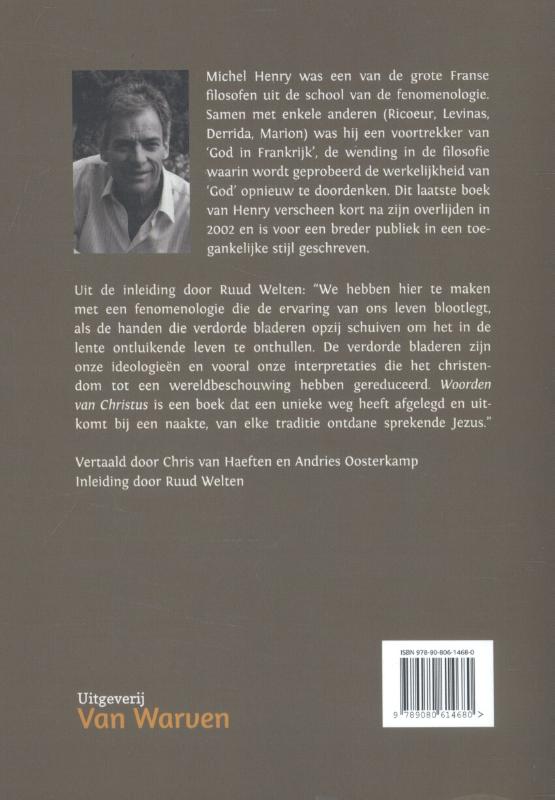 Achterkant van Woorden van Christus