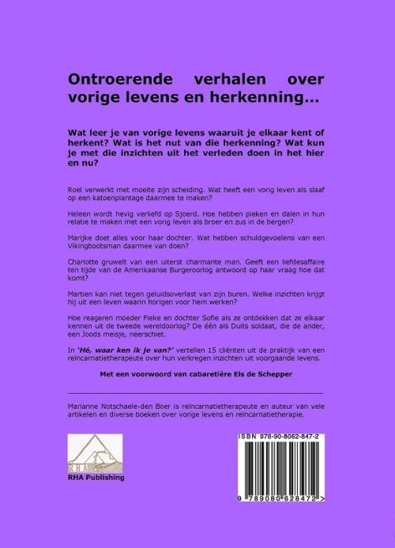 Achterkant van Hé, waar ken ik je van?