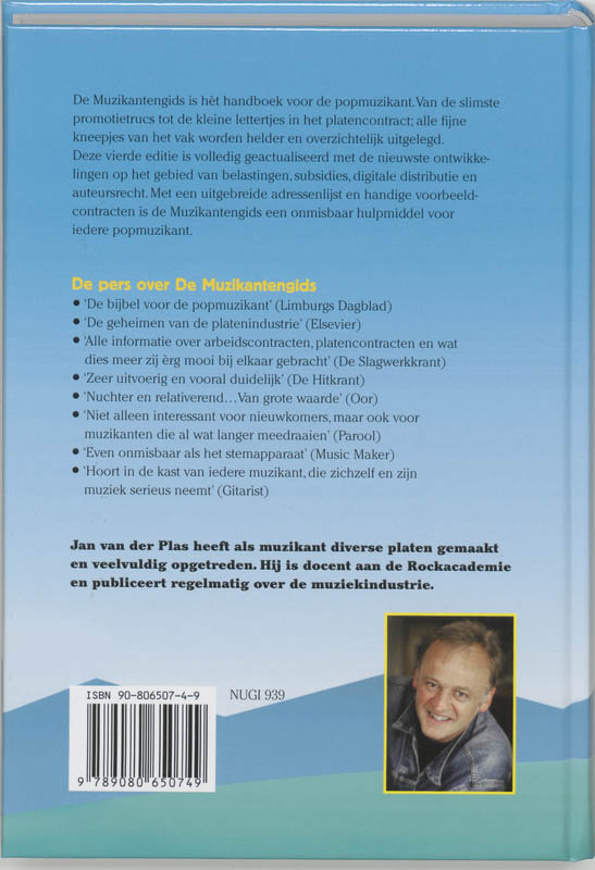 Achterkant van De muzikantengids