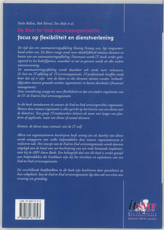 Achterkant van De End-to-End Serviceorganisatie