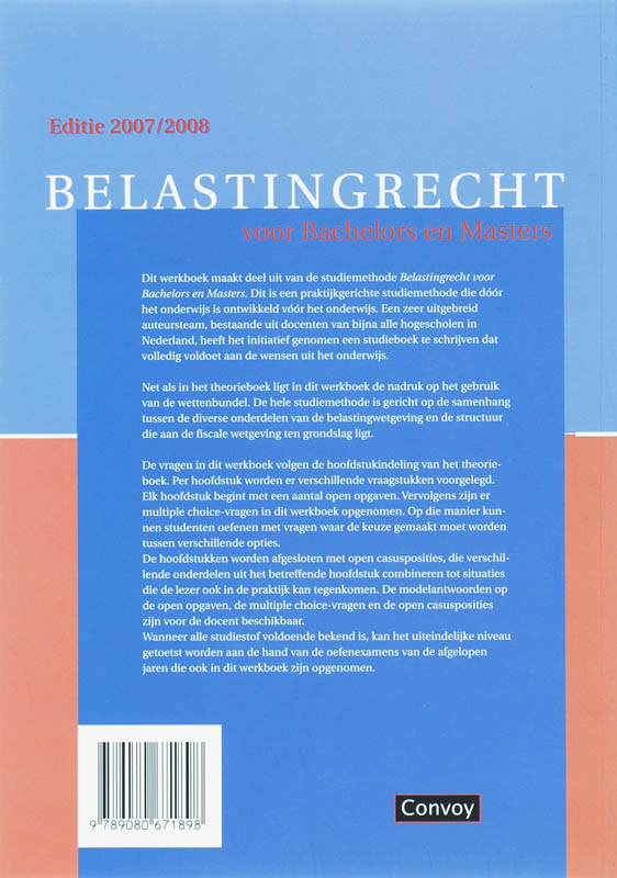 Achterkant van Werkboek