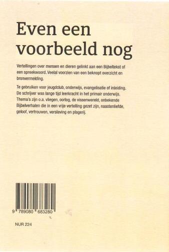 Achterkant van Even een voorbeeld nog.
