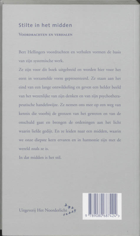 Achterkant van Stilte in het midden