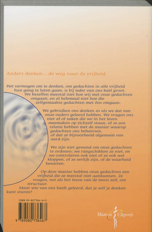 Achterkant van Anders denken ... de weg naar de vrijheid