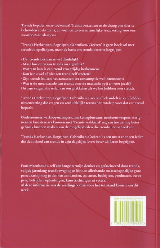 Achterkant van Trends herkennen, begrijpen, gebruiken, creeren