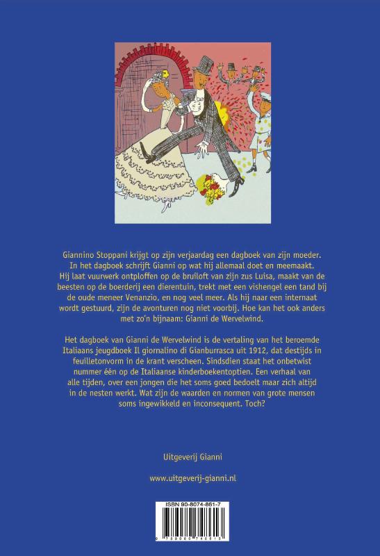 Achterkant van Het dagboek van Gianni de wervelwind
