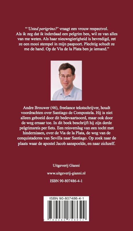 Achterkant van Op de via de la Plata ben je iemand