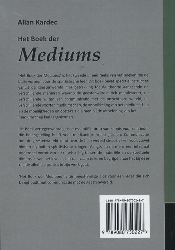 Achterkant van Het boek der mediums