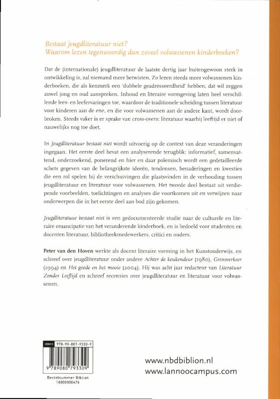 Achterkant van Jeugdliteratuur bestaat niet