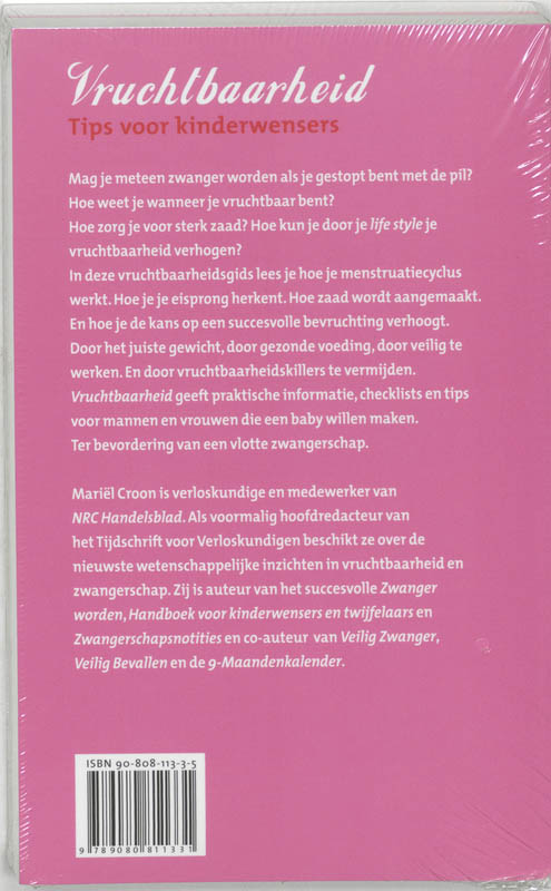 Achterkant van Vruchtbaarheid set 2 ex