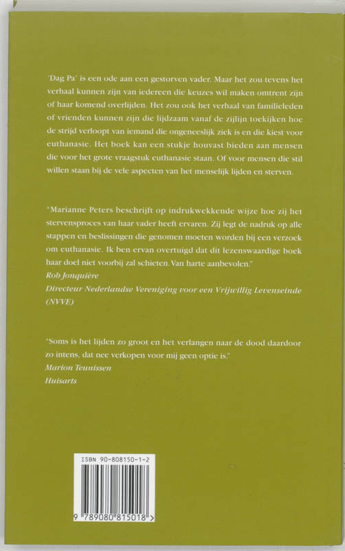 Achterkant van Dag Pa