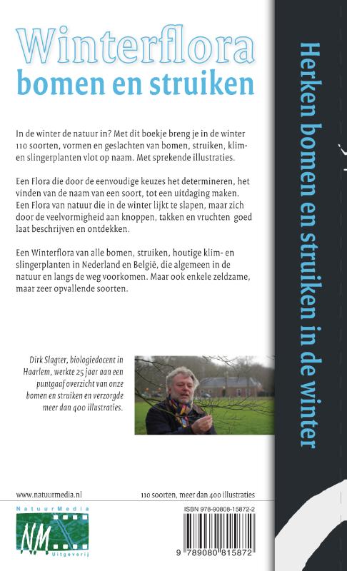 Achterkant van Winterflora bomen en struiken