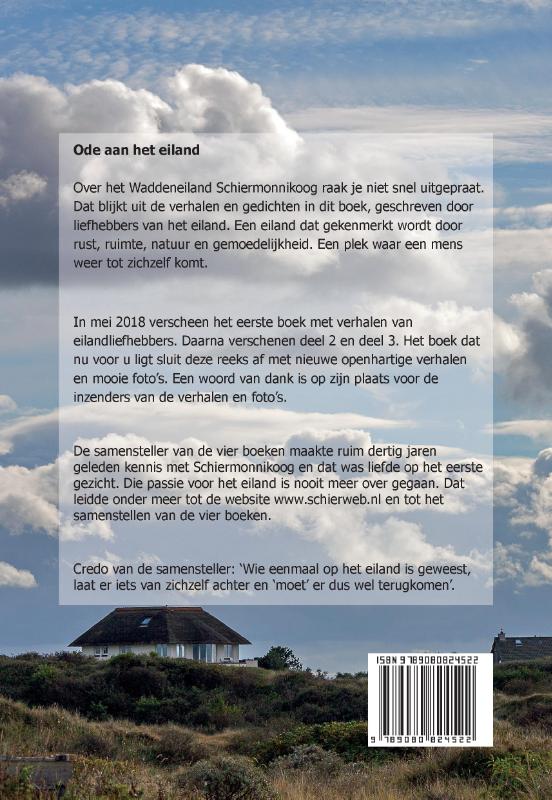 Achterkant van Ode aan het eiland