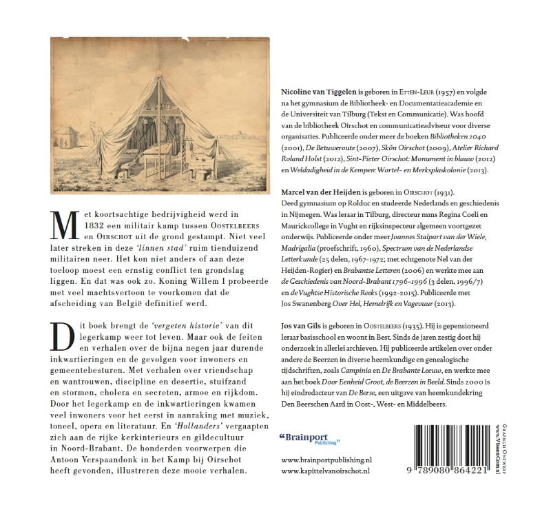 Achterkant van Het legerkamp bij Oirschot, 1832-1834