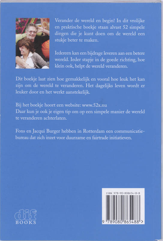 Achterkant van 52 simpele manieren om de wereld te veranderen