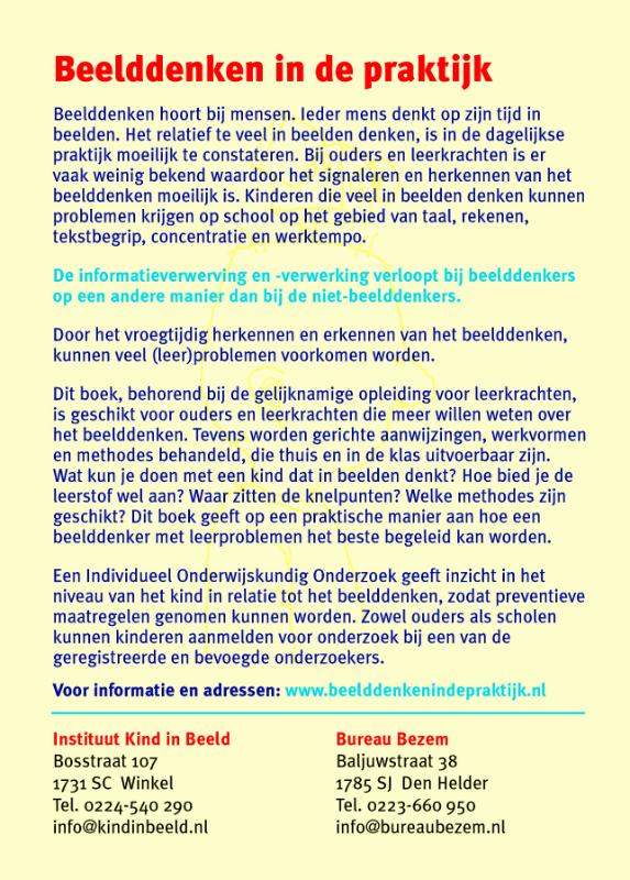 Achterkant van Beelddenken in de praktijk