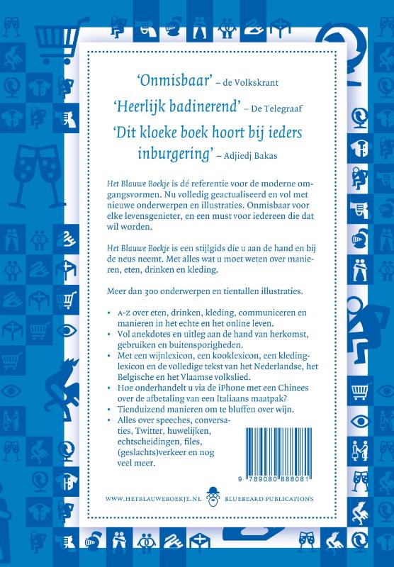 Achterkant van Het Blauwe Boekje