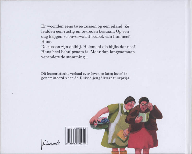 Achterkant van De zussen krijgen bezoek